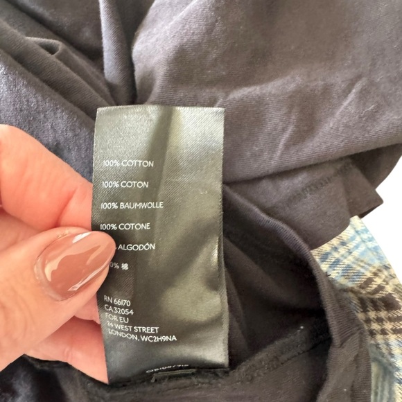 Urban Outfitters - NWT Plaid Sleeve Black Tee Grunge Y2K 90s Band Style Sz L - Picture 8 of 8